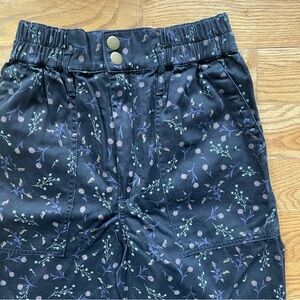 Anthropologie Floral Paper Bag Pants
